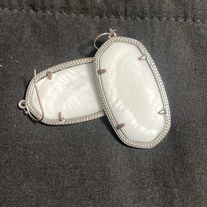 White Kendra Scott earrings